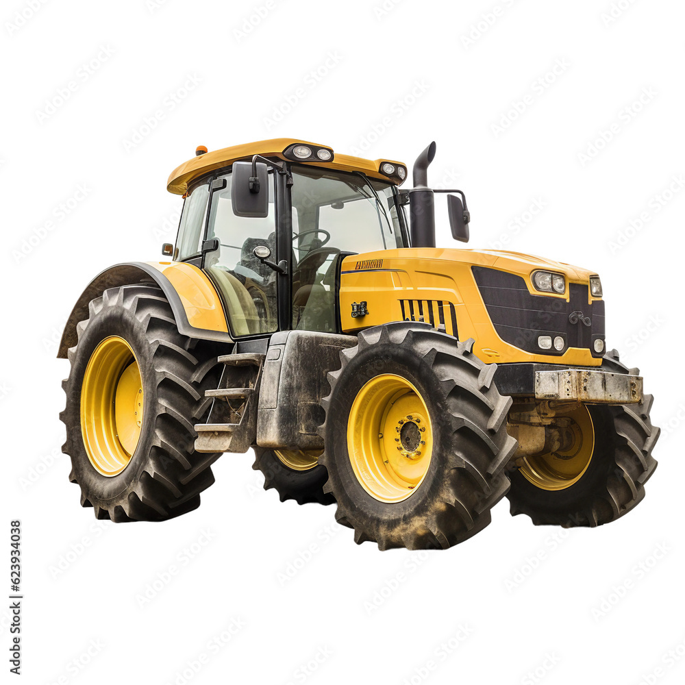 Obraz premium Farm tractor. isolated object, transparent background