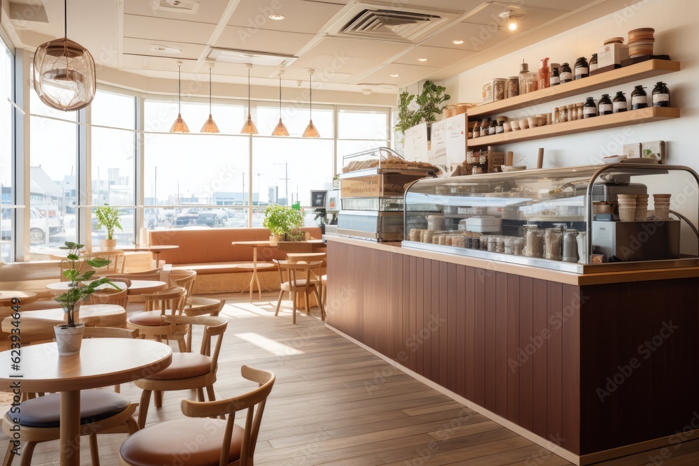 Cute Japanese café with wood floors giving a homey nostalgic feeling