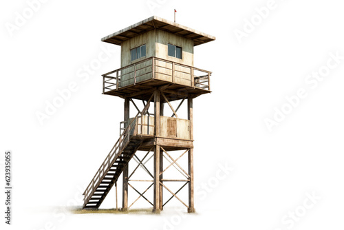 Guard tower. isolated object, transparent background photo