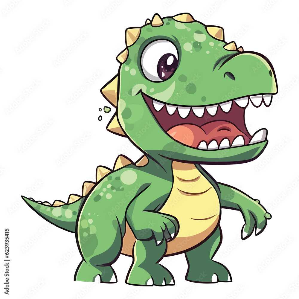 Fototapeta premium Cute Megalosaurus Dinosaur Illustration