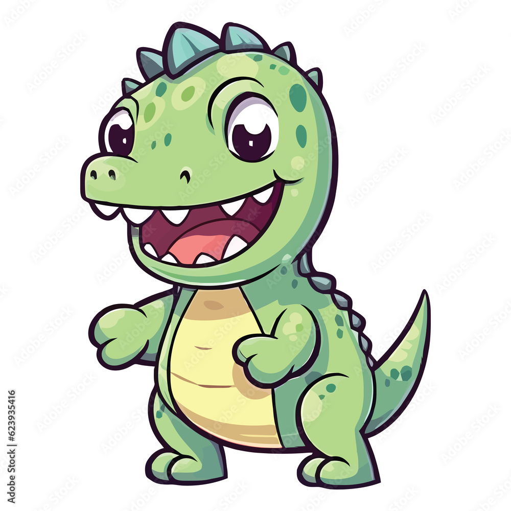Obraz premium Cute Megalosaurus Dinosaur Illustration