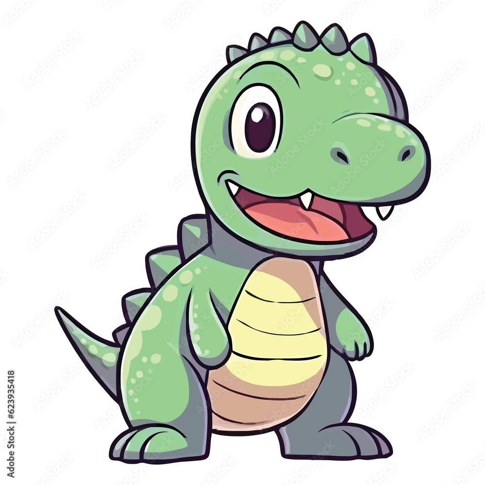 Fototapeta premium Cute Megalosaurus Dinosaur Illustration