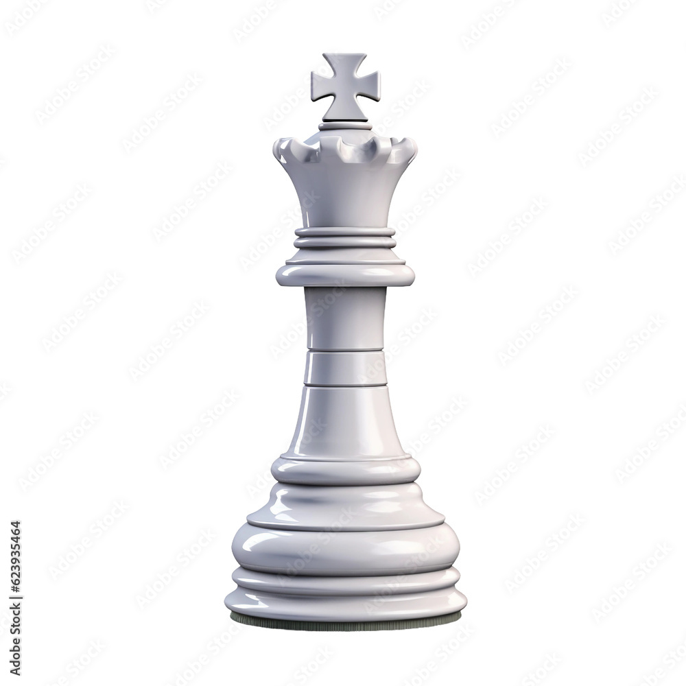 King chess piece. isolated object, transparent background King chess piece. isolated object, transparent background