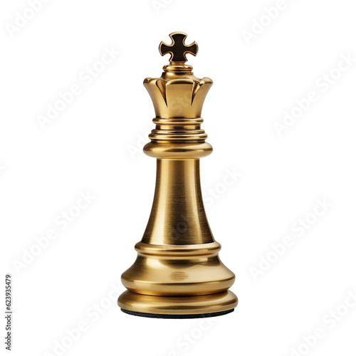 King chess piece. isolated object, transparent background