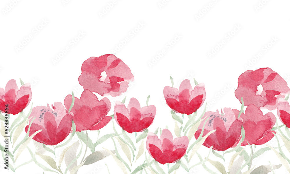 Red Simple Watercolor Flower Background Red Simple Watercolor Flower Background