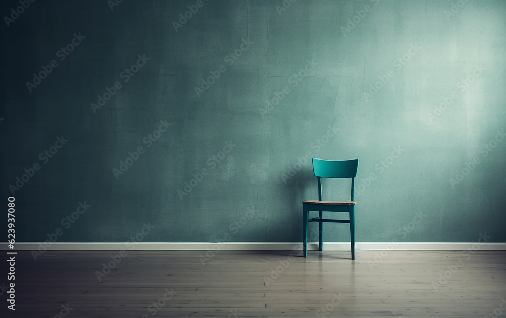 Vacant empty chair in a room. Dementia, mental or cognitive disorder, sense of loneliness and isolation concept Vacant empty chair in a room. Dementia, mental or cognitive disorder, sense of loneliness and isolation concept