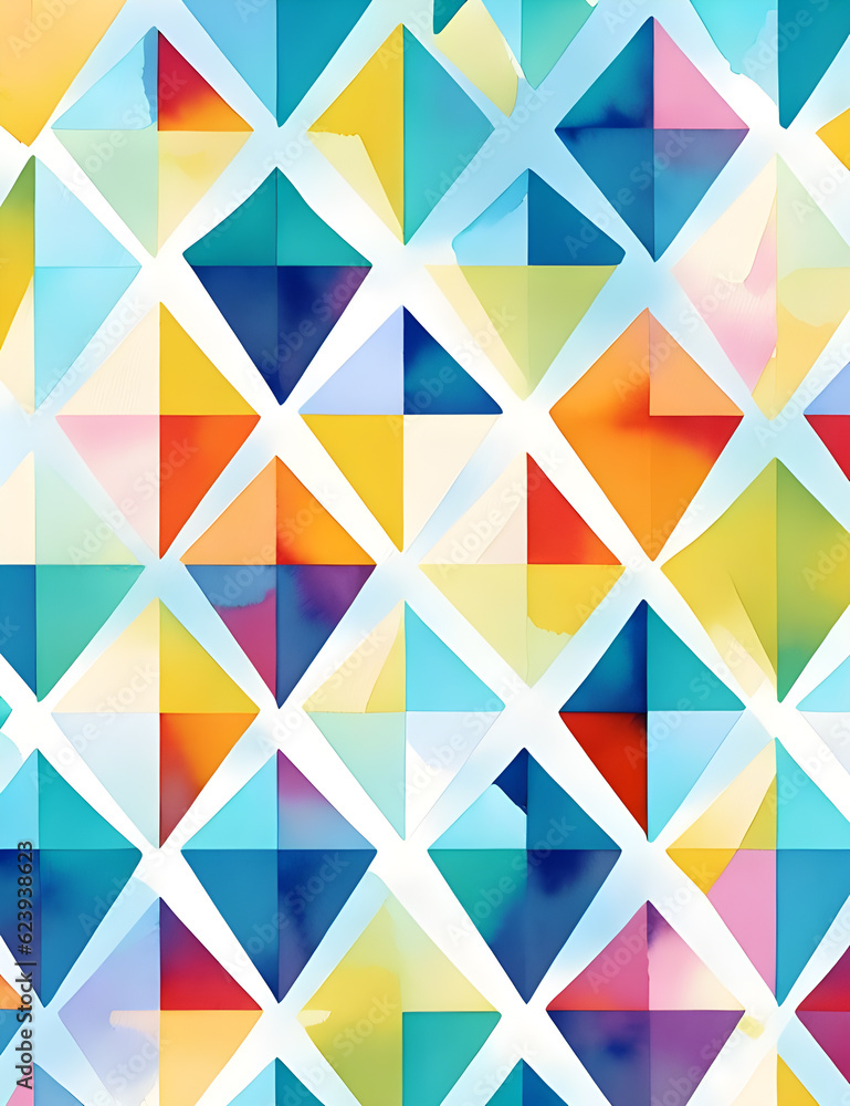Seamless pattern. Abstract geometric background with triangles. AI Generated Seamless pattern. Abstract geometric background with triangles. AI Generated
