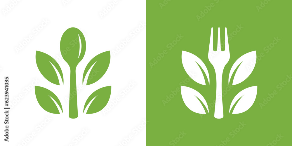 logo design restaurant organic food icon vector inspiration Stock ...
