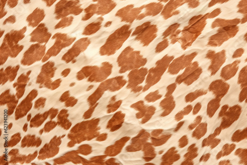 Real skin texture of cow seamless pattern. Farm animals. Illustration, Generative AI.