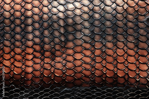 Real skin texture of snake seamless pattern. Reptile. Animals. Illustration, Generative AI.