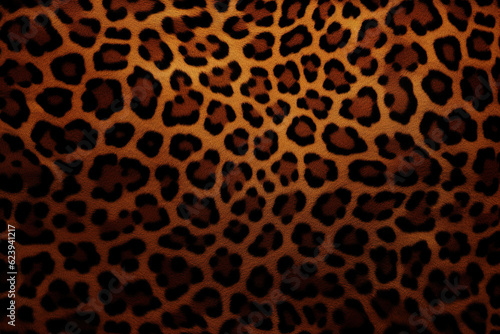 Real skin texture of leopard seamless pattern. Animal. Illustration, Generative AI.