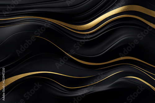 black marble gradient background with golden lines