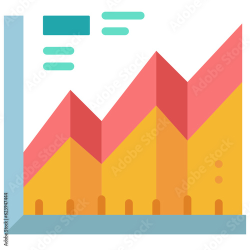 statistic graph flat icon