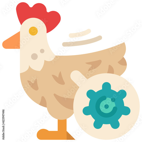 poultry flat icon