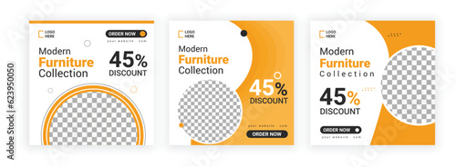 Social media post for Furniture design templates banner