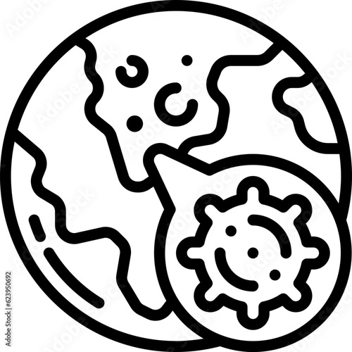 global pandemic line icon