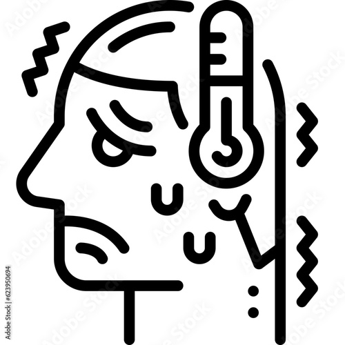 fever line icon