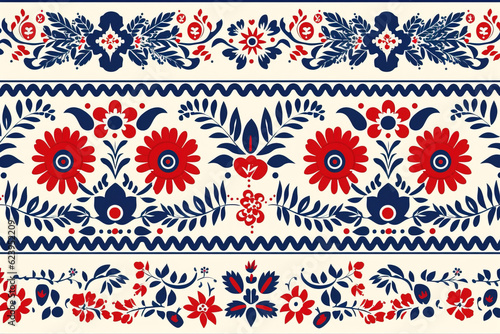 vector illustration of ukrainian folk seamless pattern ornament