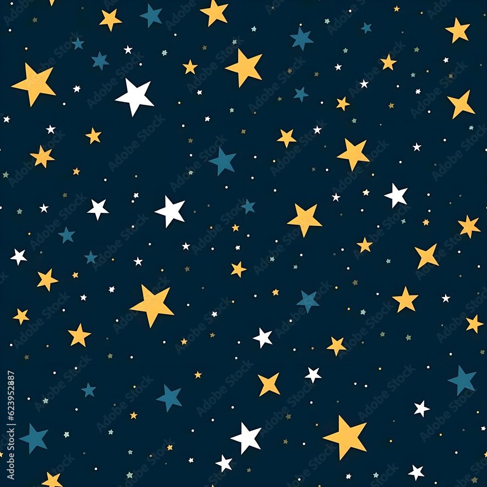 Seamless stars at outer space pattern. Infinite continuous pattern. 8k resolution Seamless stars at outer space pattern. Infinite continuous pattern. 8k resolution