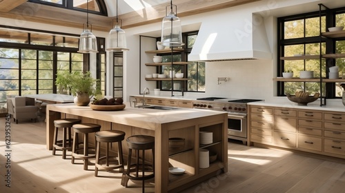 The modern interior design of the kitchen generative ai © tanjidvect