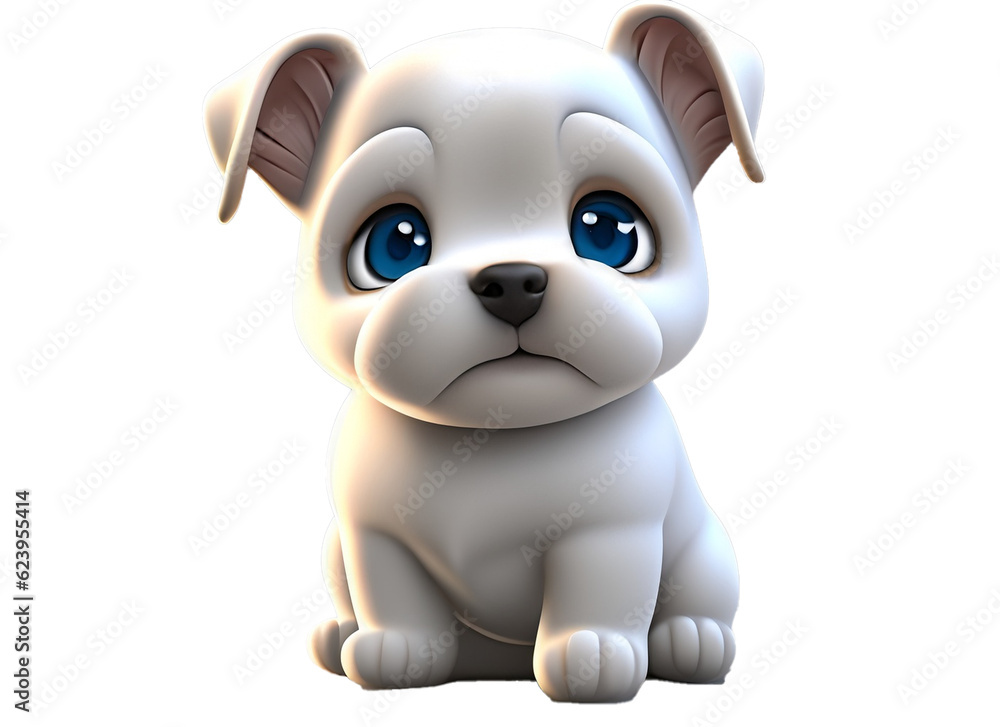 Naklejka premium cute baby dog cartoon clipart png