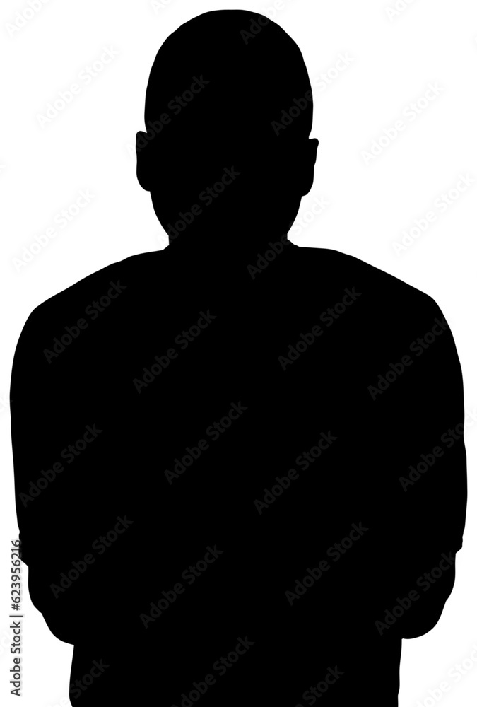 Digital png silhouette image of man with arms crossed on transparent background Digital png silhouette image of man with arms crossed on transparent background