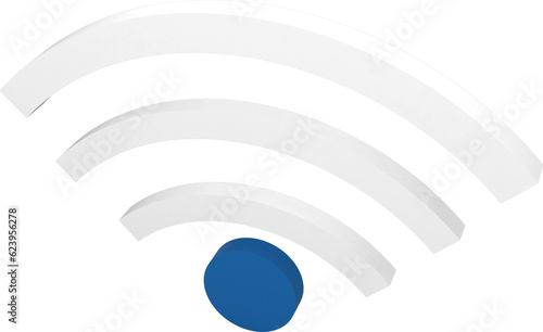 Digital png illustration of wifi symbol on transparent background