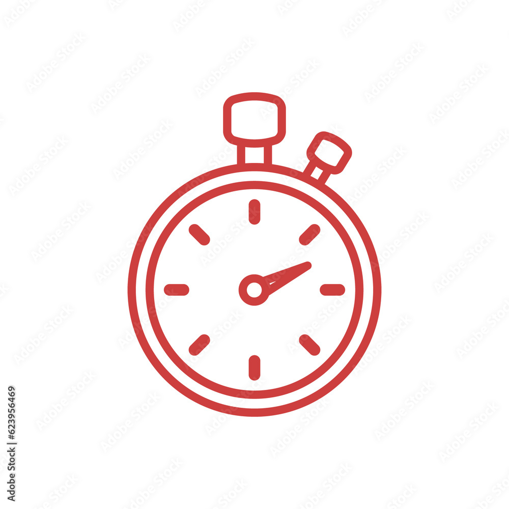 Obraz premium Digital png illustration of red timer on transparent background