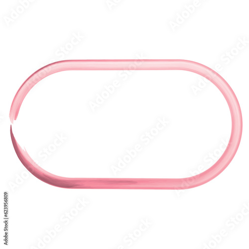 Digital png illustration of pink shape with copy space on transparent background
