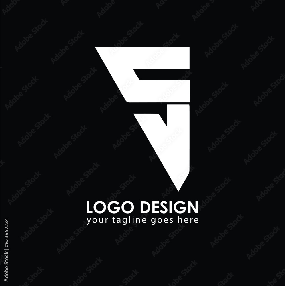 CV VC Logo Design Creative Minimal Letter VC CV Monogram Vector De
