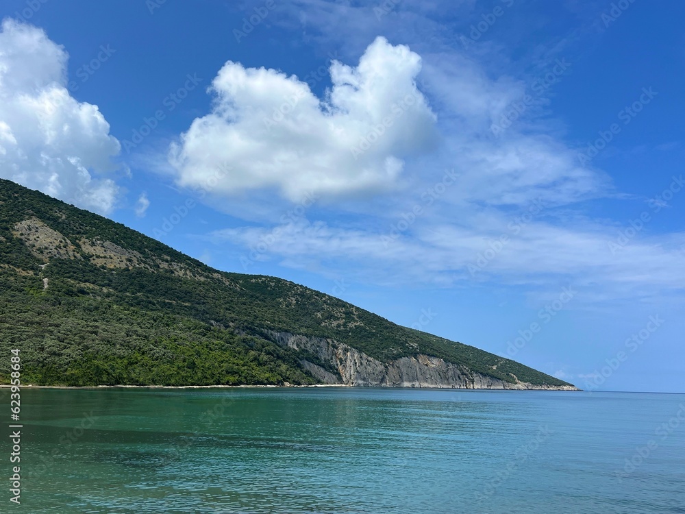 Montenegro Adriatic sea scenic coast at summer. Montenegro Adriatic sea scenic coast at summer.