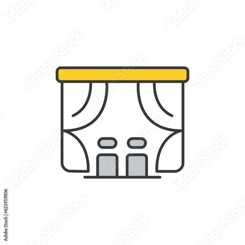 Movie Premier icon design with white background stock illustration