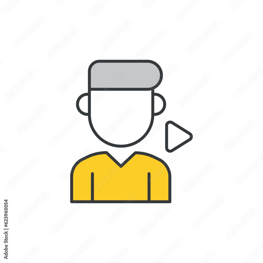 Movie Director icon design with white background stock illustration Movie Director icon design with white background stock illustration