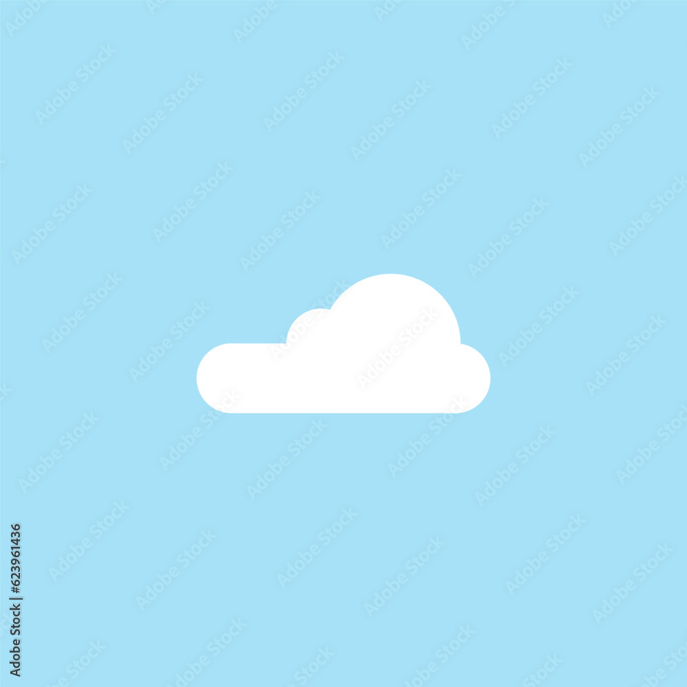 Cloud. Abstract white cloudy set isolated on blue background. Vector illustration Cloud. Abstract white cloudy set isolated on blue background. Vector illustration