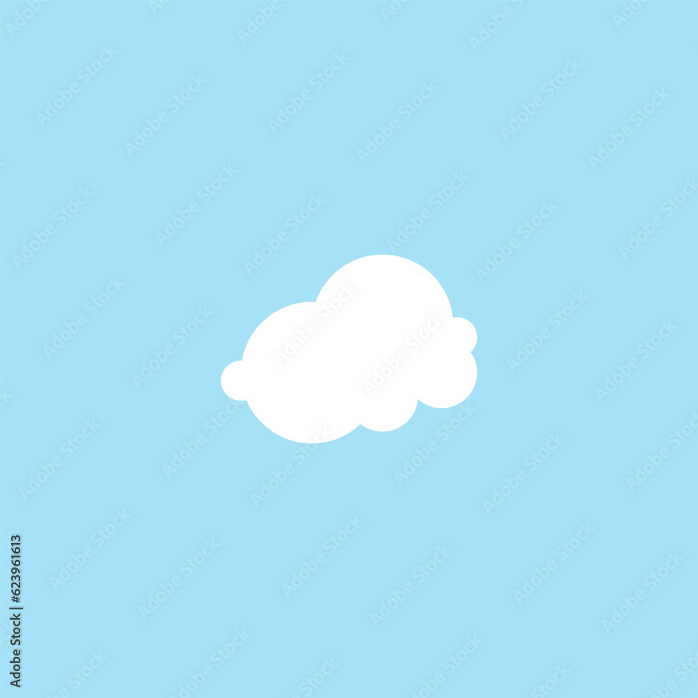 Cloud. Abstract white cloudy set isolated on blue background. Vector illustration Cloud. Abstract white cloudy set isolated on blue background. Vector illustration