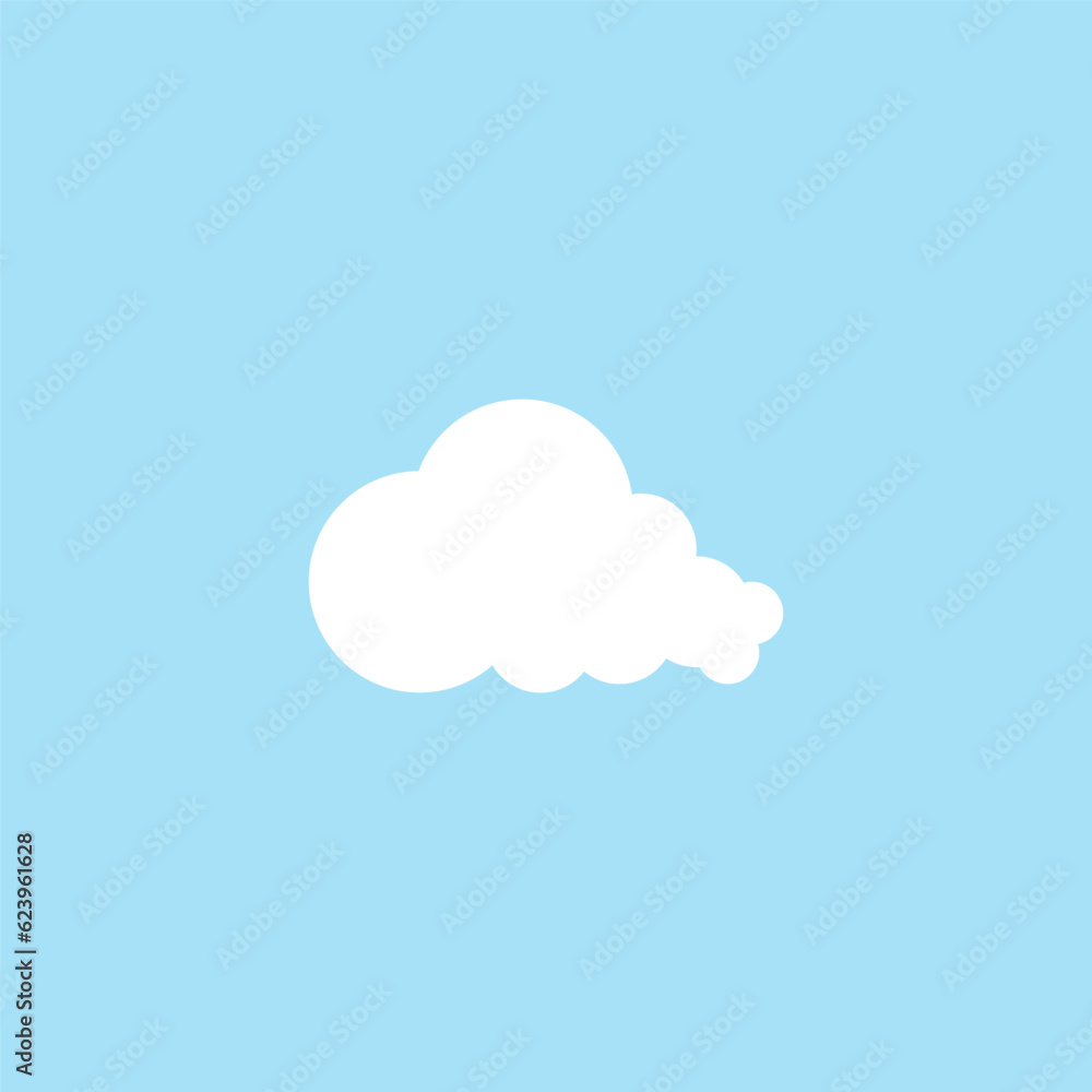 Cloud. Abstract white cloudy set isolated on blue background. Vector illustration Cloud. Abstract white cloudy set isolated on blue background. Vector illustration