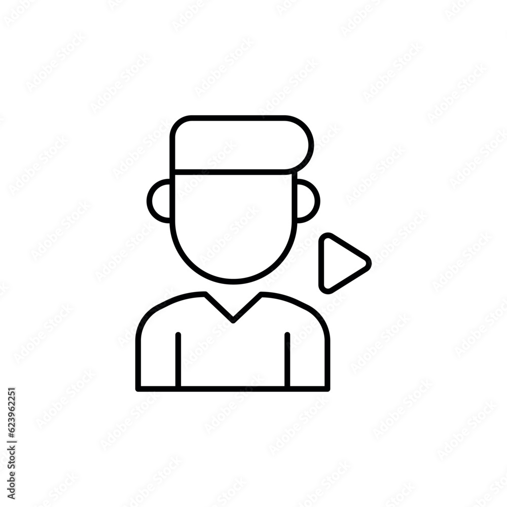 Movie Director icon design with white background stock illustration