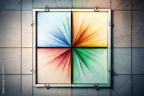 Wallpaper Mural wall decorative made of four iconic shaded quadrants with black touch in splashes  Torontodigital.ca