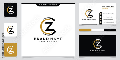 Initial Letter CZ Icon Vector Logo Template Illustration Design.