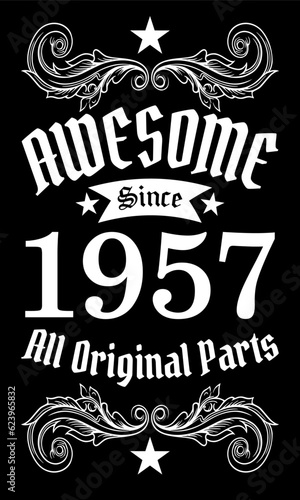 Awesome since 1957, All Original Parts vector art