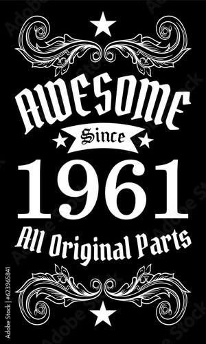 Awesome since 1961, All Original Parts vector art
