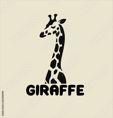 giraffe animal logo design idea vector, giraffe logo icon