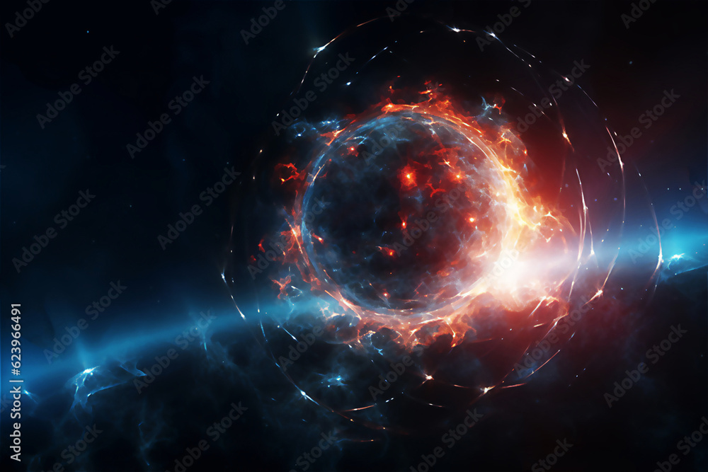 Obraz premium Planet earth with particles. Communication technology network with lines and dot. Post processed AI generated image