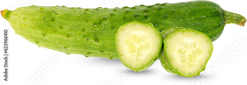 Isolated fresh cucumbers