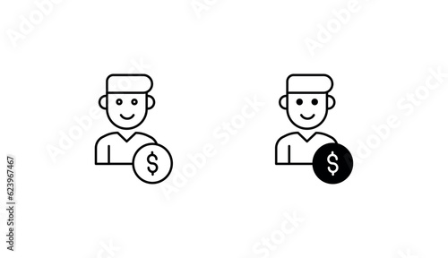 Film Producer icon design with white background stock illustration