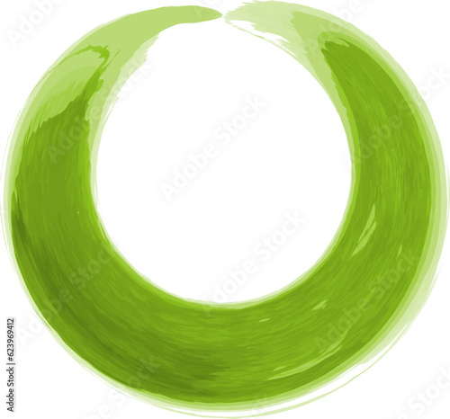 Beautiful round watercolor ink elements