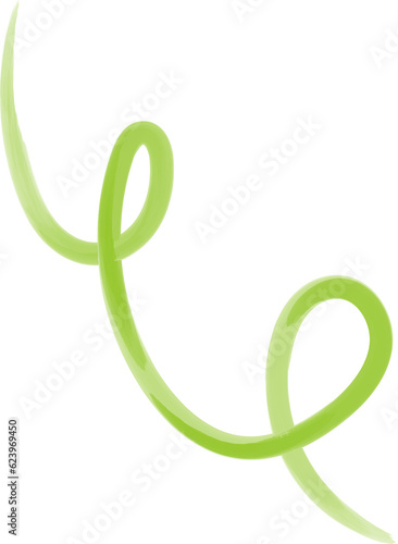 Green watercolor decorative elements