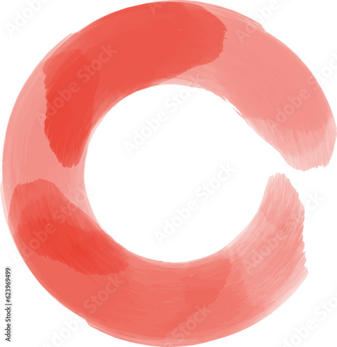 Round watercolor ink elements