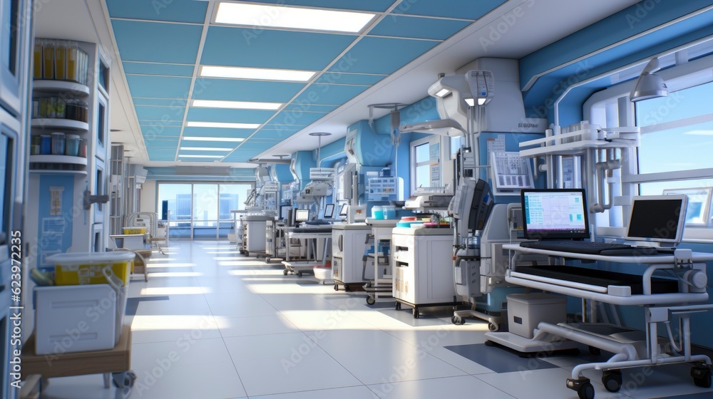 Obraz premium Hospital, Generative AI