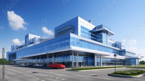 Hospital Building Exterior, Generative AI